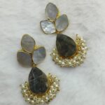 Mother of Pearl and Kynite Stone Earrings
