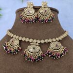 Stone-Studded Artificial Indian Necklace Set for Women