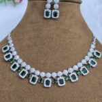 American Diamond & Stone Studded Necklace Set for Women