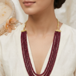Maroon Beaded Necklace