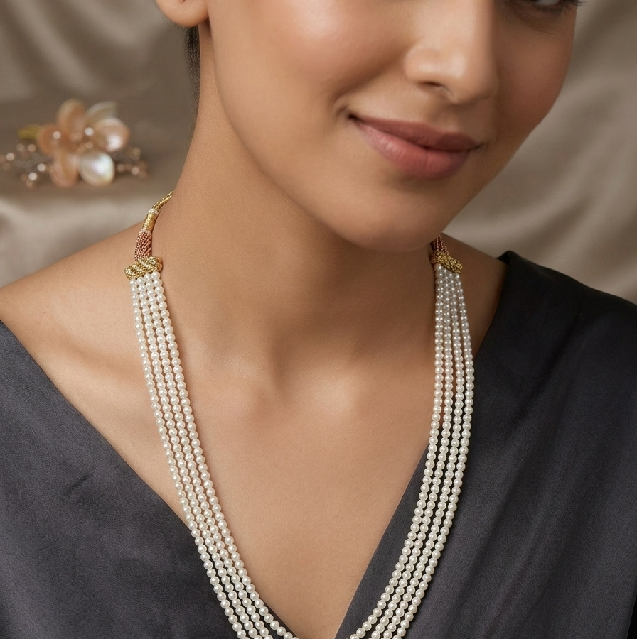 White Beaded Necklace