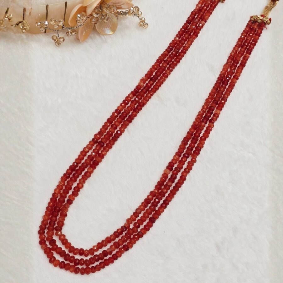 Maroon Beaded Necklace
