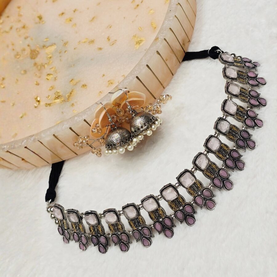 Multicolor Oxidized Necklace