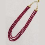 Natural Ruby Beaded Necklace - Image 4