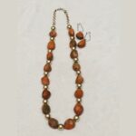 Unakite Faceted Nugget Beads Necklace
