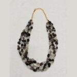 Black Rutile Stone Necklace