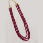 Natural Ruby Beaded Necklace - Image 3
