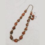 Unakite Faceted Nugget Beads Necklace - Image 4