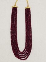Ruby Beaded Necklace – Ethnic Indian Bridal Statement Jewelry - Image 3