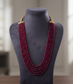 Ruby Beaded Necklace – Ethnic Indian Bridal Statement Jewelry
