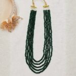 Dark Green Beaded Necklace - Image 3