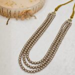 Metallic Copper Pearl Necklace