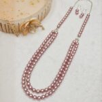 Metallic Pick Pearl Necklace - Image 3
