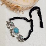 Blue Oxidized Necklace - Image 3