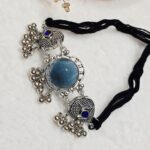 Blue Yellow Oxidized Necklace - Image 3