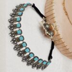 Blue Oxidized Necklace - Image 4