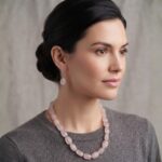 Real Rose Quartz Stone Necklace - Image 2