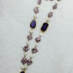 Barook with blend of moonstone agate stone necklace
