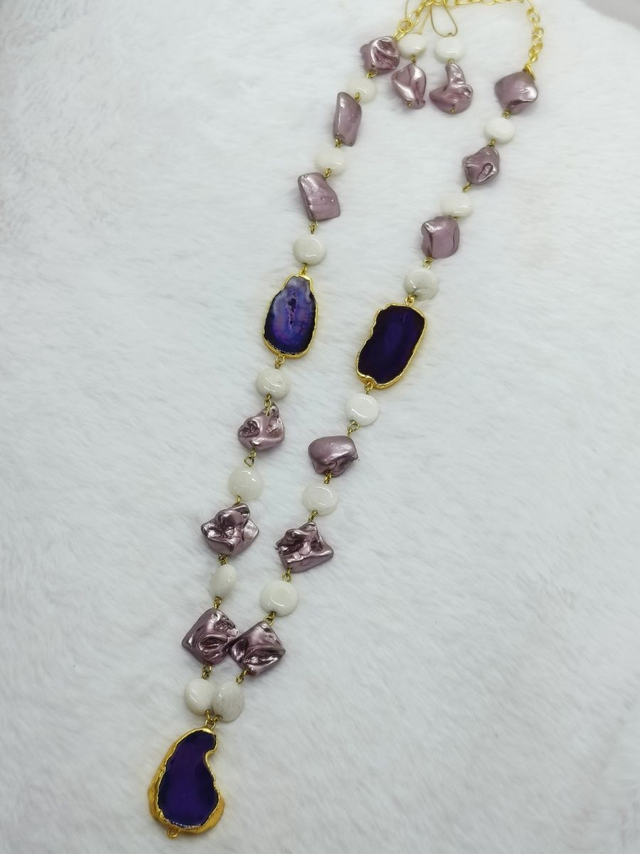 170.jpg Barook with blend of moonstone agate stone necklace - Image 1