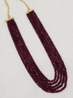 Ruby Beaded Necklace – Ethnic Indian Bridal Statement Jewelry - Image 4