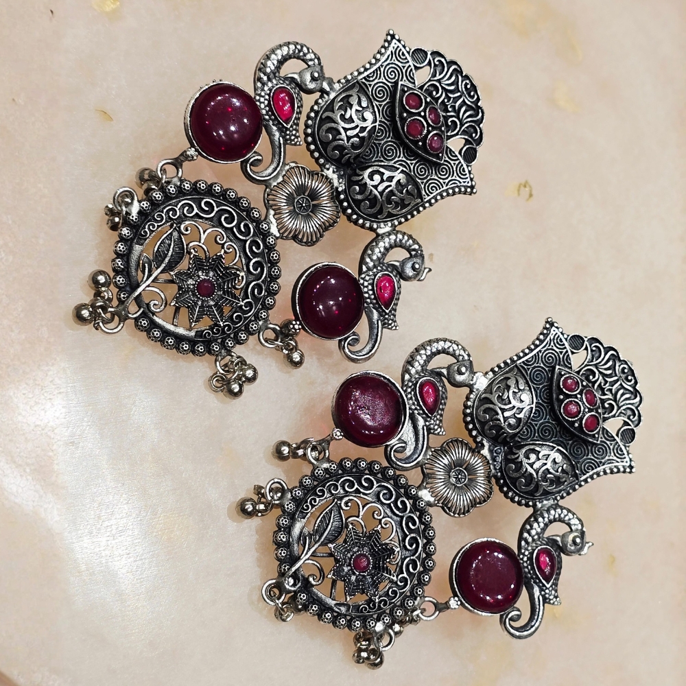 2-114.jpg Oxidized Earrings - Image 1