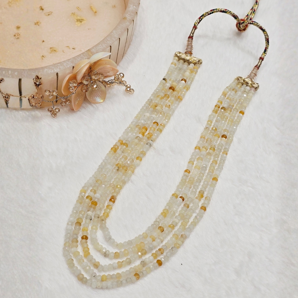 2-13.jpg White Beaded Necklace - Image 1