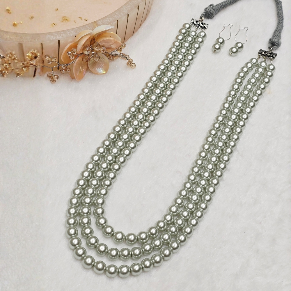 2-26.jpg Silverish Gray Pearl Necklace - Image 1