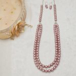 Metallic Pick Pearl Necklace - Image 2