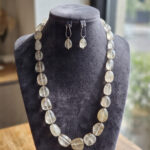 Real Smoky Topaz Stone Necklace