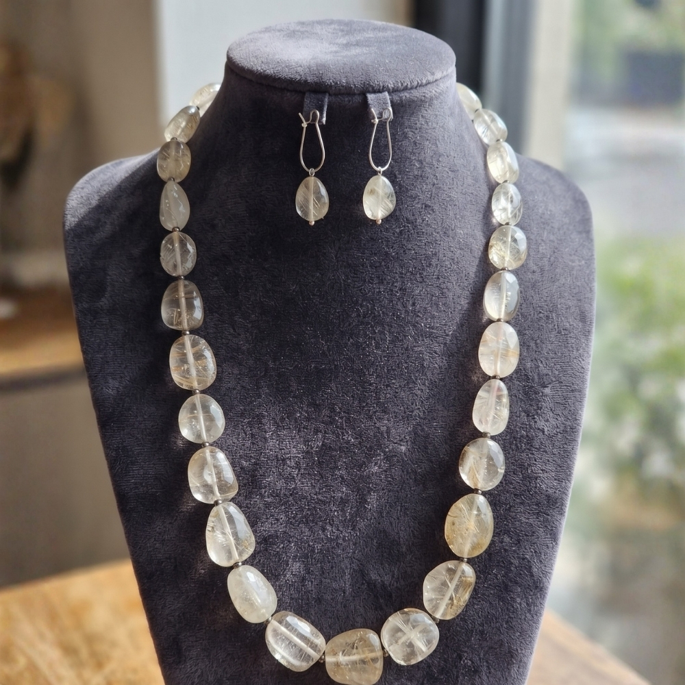 29 Real Smoky Topaz Stone Necklace - Image 1
