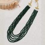 Dark Green Beaded Necklace - Image 2