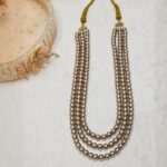 Metallic Copper Pearl Necklace - Image 3
