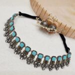Blue Oxidized Necklace