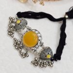 Yellow Oxidized Necklace
