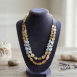Real Golden Rutile and Barriel Stone Necklace