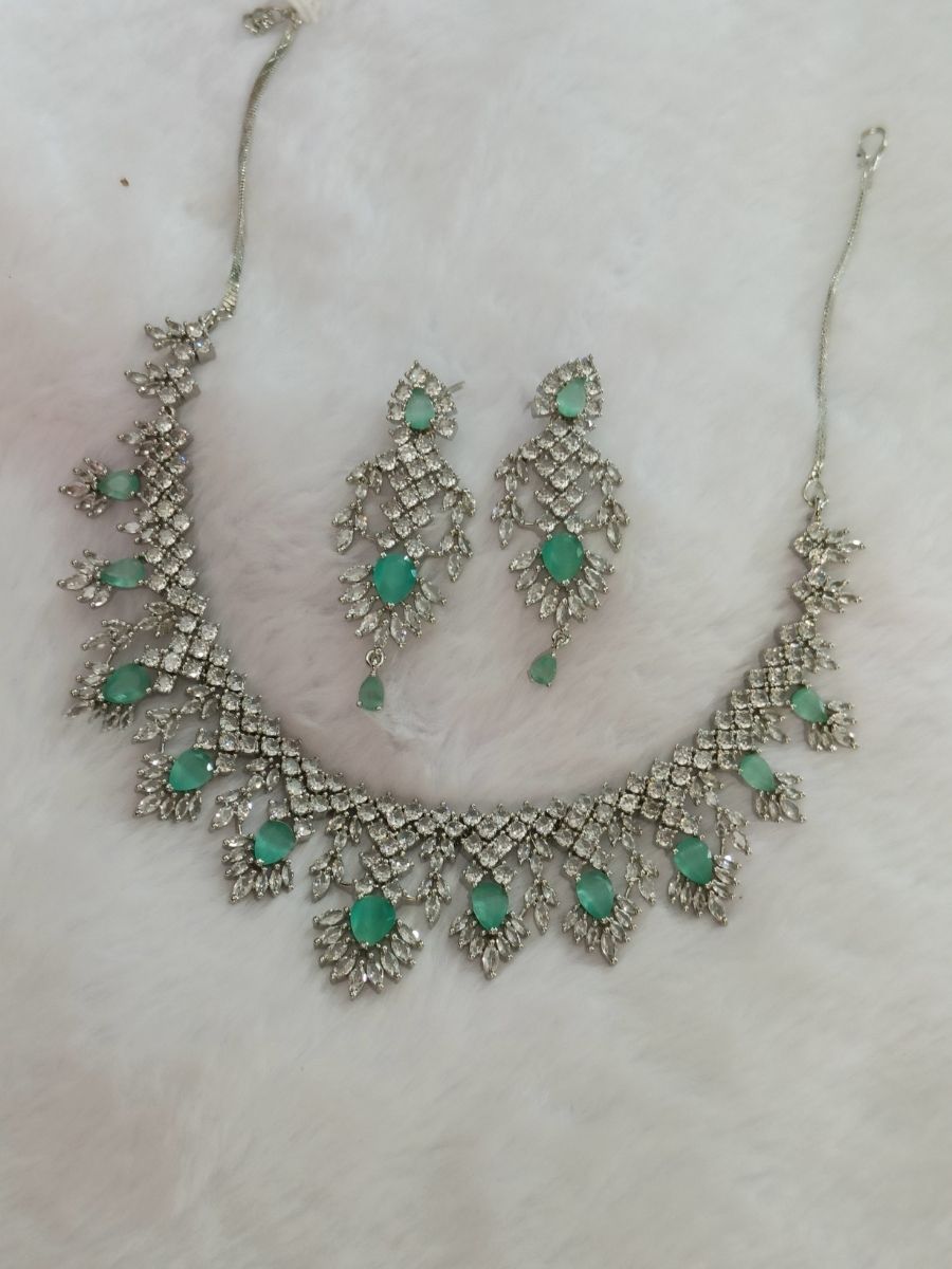 42-1.jpg American Diamond Necklace Set - Image 1