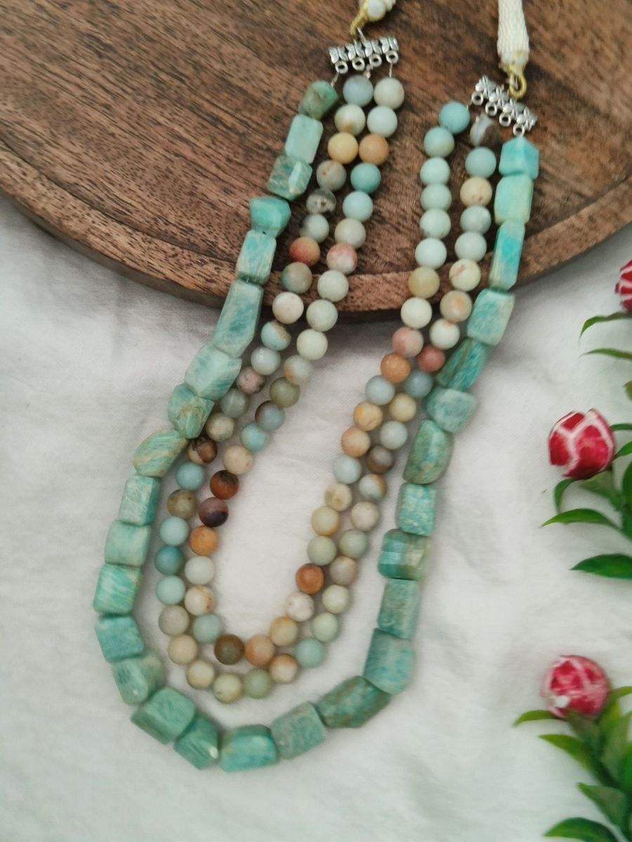 48.jpg Amazonite Stone Necklace - Image 1