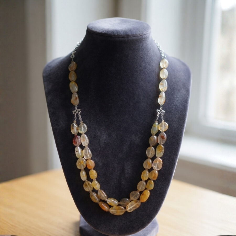 Rare of Golden Rutile Stone Necklace