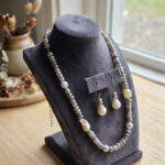 Fresh Water Barooka Pearl with Rainbow Sunmoon Stone - Image 2