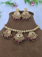 Stone-Studded Artificial Indian Necklace Set for Women