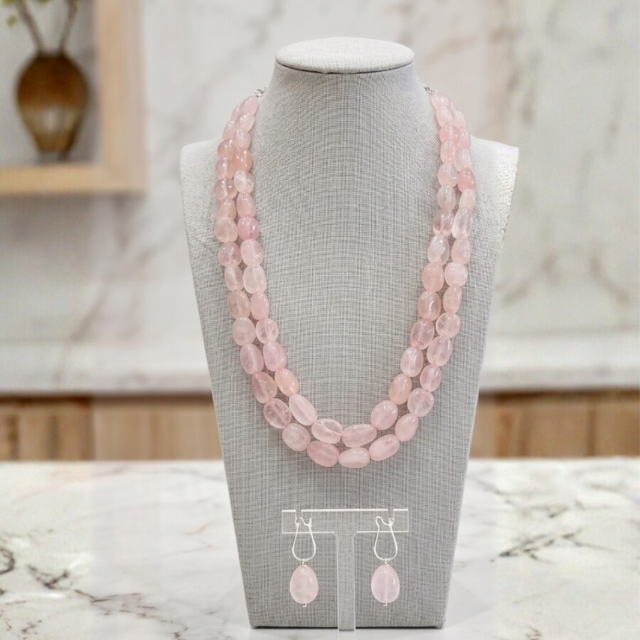 Rose Quartz Stone Necklace