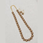 Pearl Necklace with Pyrite Stone - Image 3